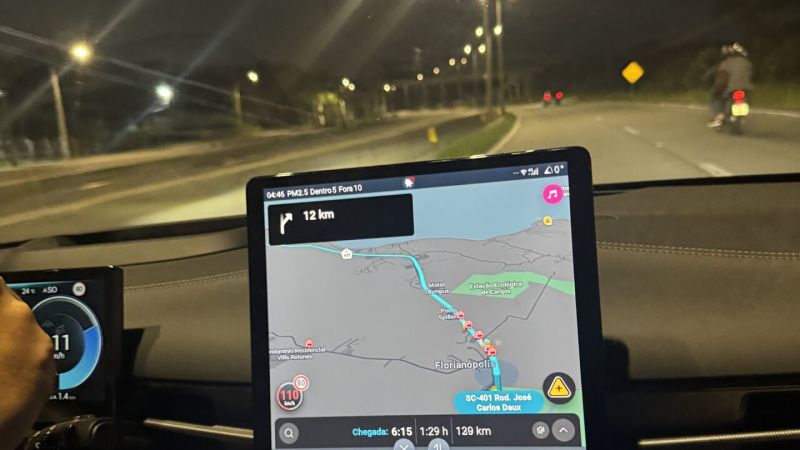 Carro 100% elétrico de Goiânia a Floripa